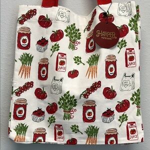 Harper Reusable Veggie Canvas Tote 🍅🥕🥬 ♻️